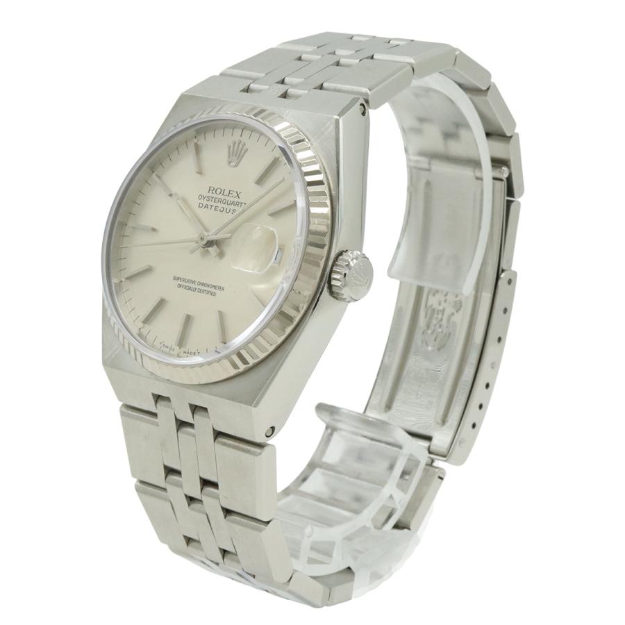 ROLEX ロレックス デイトジャスト シルバー文字盤 SS K18WG E番 メンズ QZ クォーツ 腕時計 17014 | ROLEX | 01