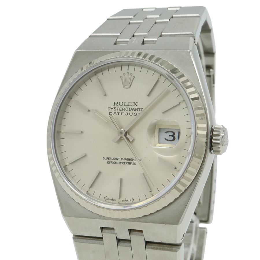 ROLEX ロレックス デイトジャスト シルバー文字盤 SS K18WG E番 メンズ QZ クォーツ 腕時計 17014 | ROLEX | 03