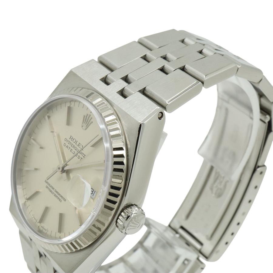 ROLEX ロレックス デイトジャスト シルバー文字盤 SS K18WG E番 メンズ QZ クォーツ 腕時計 17014 | ROLEX | 04