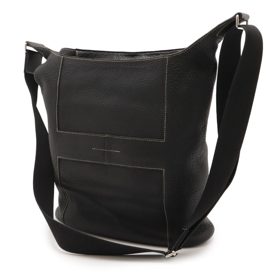 HERMES エルメス グッドニュースGM ショルダーバッグ 斜め掛け トリヨンクレマンス ブラック 黒 シルバー金具 □L刻印 | HERMES | 01