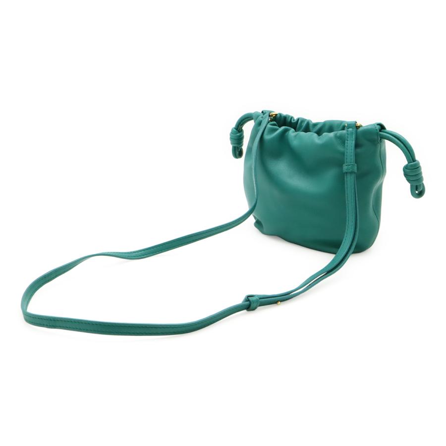 LOEWE ロエベ フラメンコパース ミニ ジェイドコレクション ショルダーバッグ ポシェット 2WAY クラッチバッグ 巾着 ポーチ レザー グリーン 緑 | LOEWE | 01