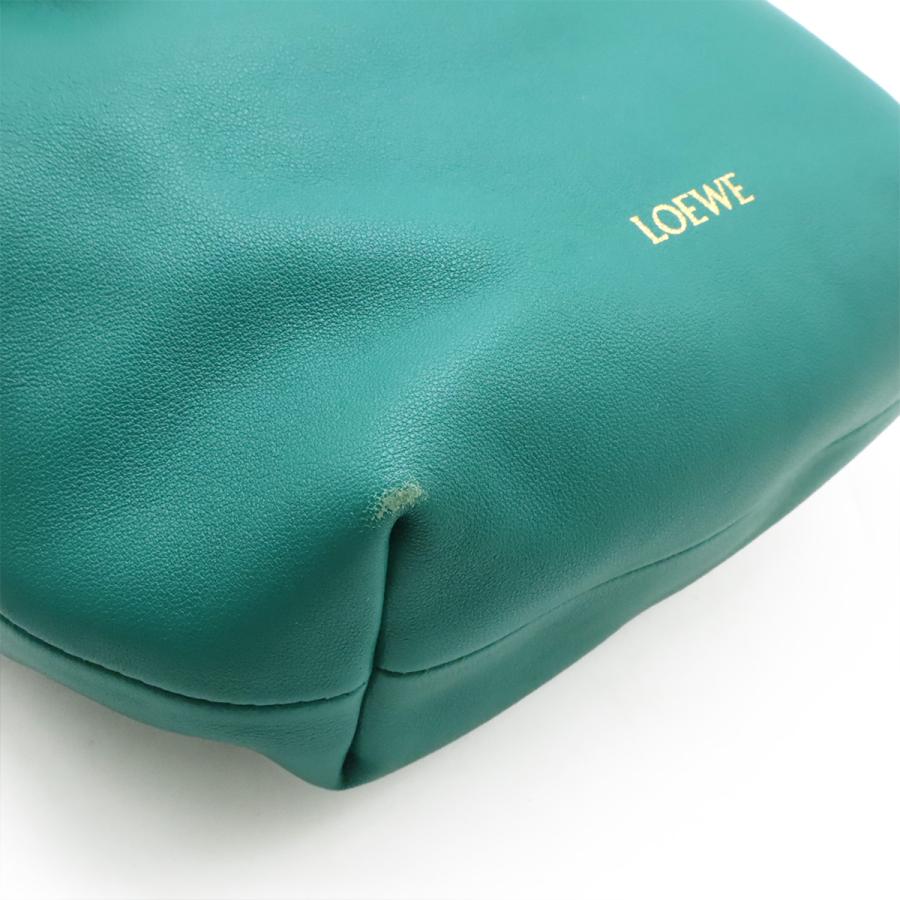 LOEWE ロエベ フラメンコパース ミニ ジェイドコレクション ショルダーバッグ ポシェット 2WAY クラッチバッグ 巾着 ポーチ レザー グリーン 緑 | LOEWE | 02