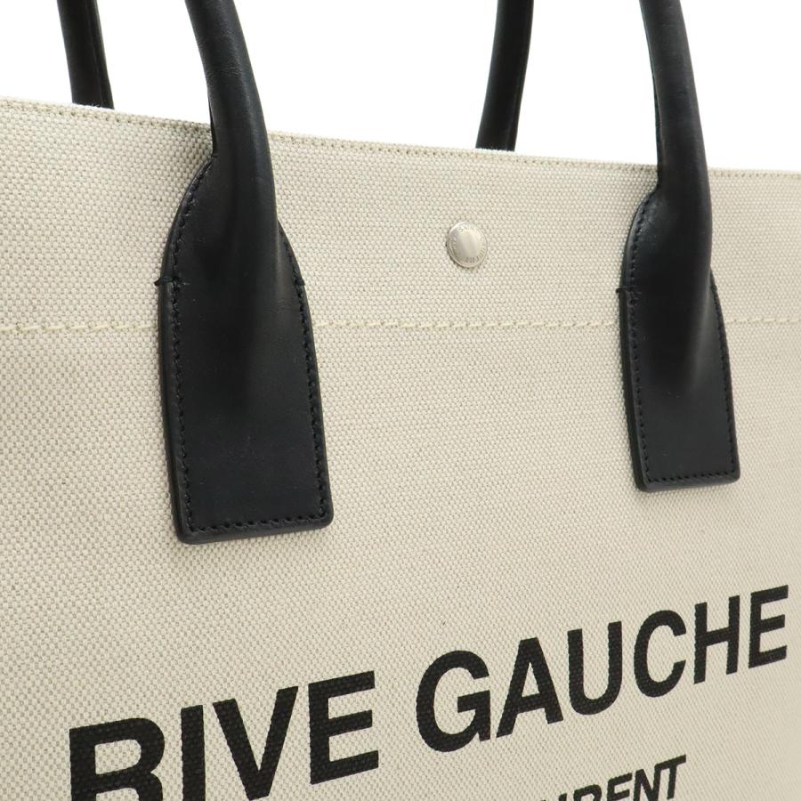 SAINT LAURENT PARIS サン ローラン パリ YSL イブサンローラン リヴゴーシュ トートバッグ キャンバス レザー ベージュ ブラック 617481 |  | 06