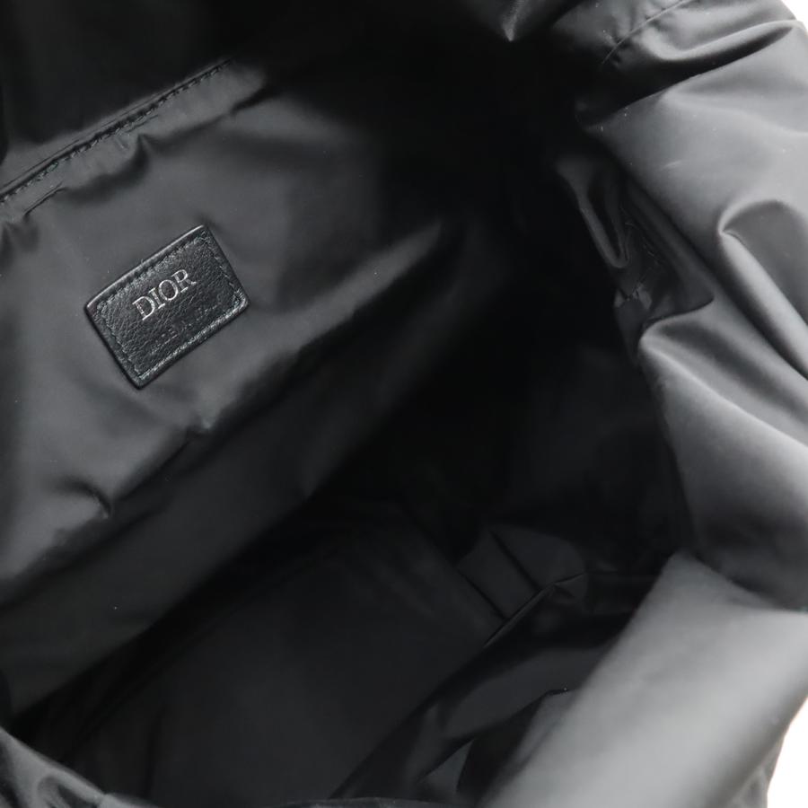 Christian Dior クリスチャン ディオール DIOR SADDLE サドル バックパック リュックサック ナイロン レザー ブラック 黒 シルバー金具 | Christian Dior | 06