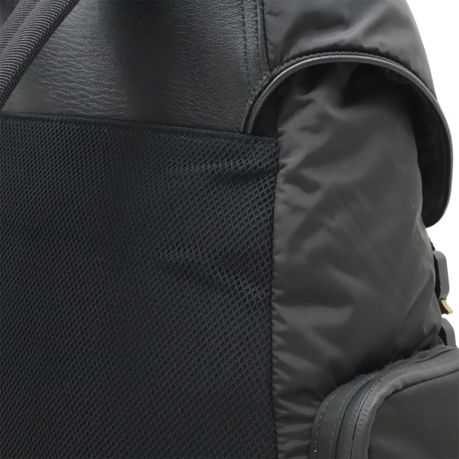 Christian Dior クリスチャン ディオール DIOR SADDLE サドル バックパック リュックサック ナイロン レザー ブラック 黒 シルバー金具 | Christian Dior | 07