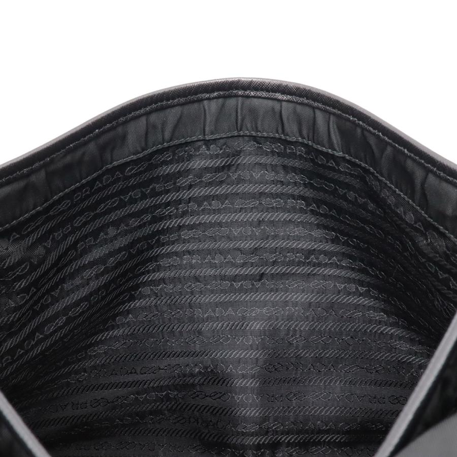 PRADA プラダ ショルダーバッグ メッセンジャーバッグ 斜め掛け ナイロン レザー NERO 黒 ブラック シルバー金具 V166 | PRADA | 07