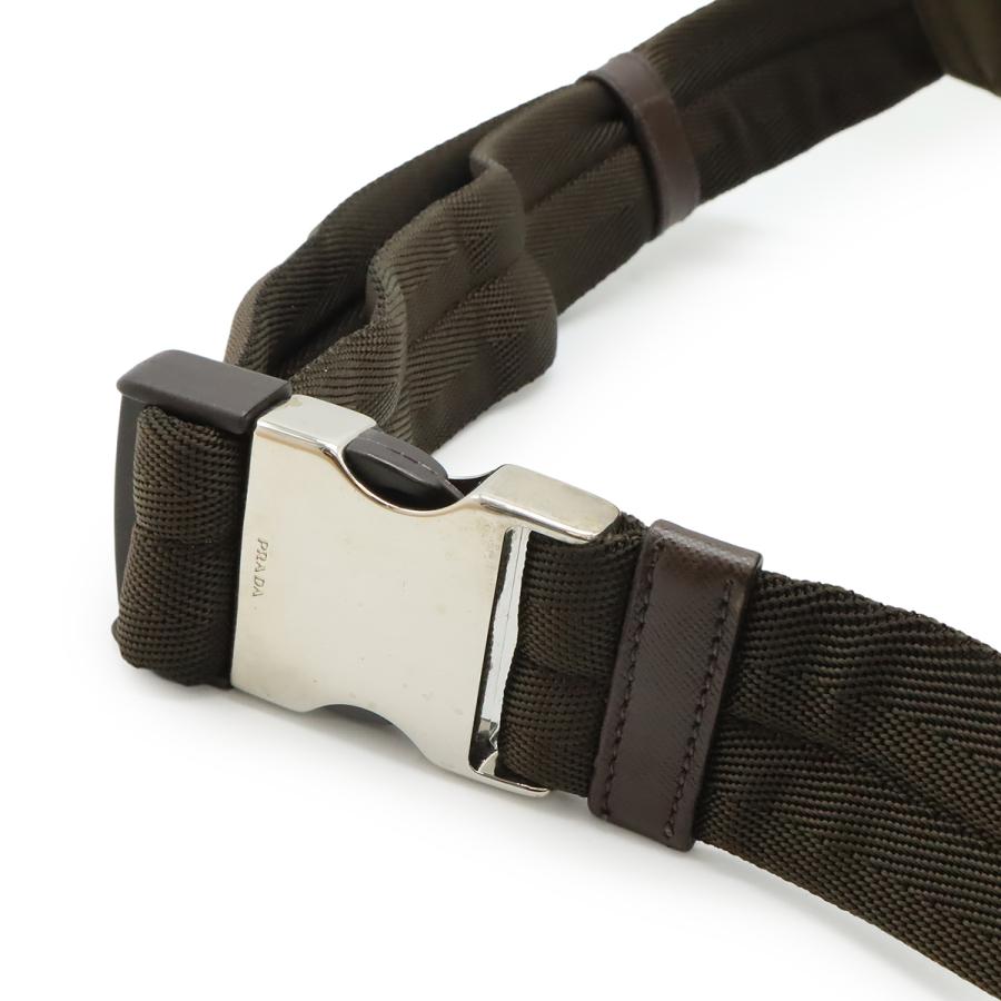 PRADA プラダ ウエストバッグ ウエストポーチ ボディバッグ ヒップバッグ ナイロン カーキ  シルバー金具 VA0056 | PRADA | 03