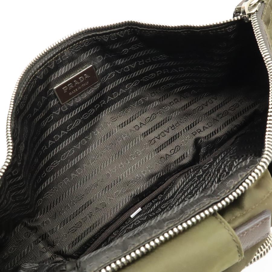PRADA プラダ ウエストバッグ ウエストポーチ ボディバッグ ヒップバッグ ナイロン カーキ  シルバー金具 VA0056 | PRADA | 05