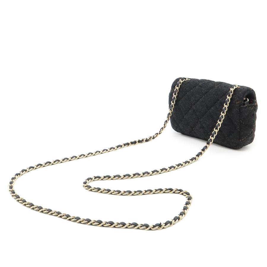 CHANEL シャネル ミニマトラッセ ウールマトラッセ ココマーク チェーンショルダー ショルダーバッグ ポシェット チャコール グレー | CHANEL | 01