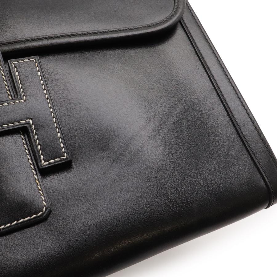HERMES エルメス ジジェPM セカンドバッグ クラッチバッグ ビジネスバッグ レザー ブラック 黒 | HERMES | 04