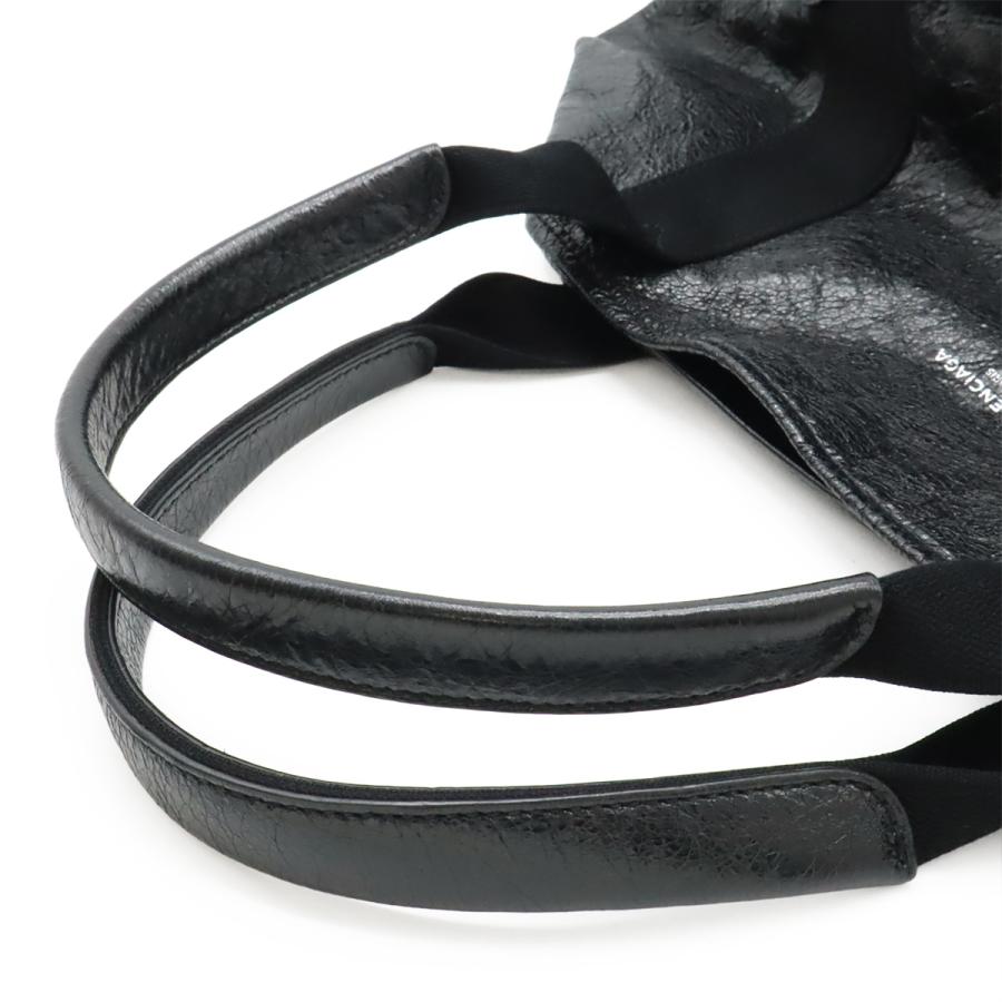 BALENCIAGA バレンシアガ エクスクルーシブライン ネイビー カバ S ロゴ トートバッグ ハンドバッグ レザー ブラック 黒 542017 | BALENCIAGA | 03