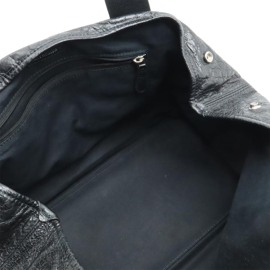 BALENCIAGA バレンシアガ エクスクルーシブライン ネイビー カバ S ロゴ トートバッグ ハンドバッグ レザー ブラック 黒 542017 | BALENCIAGA | 04