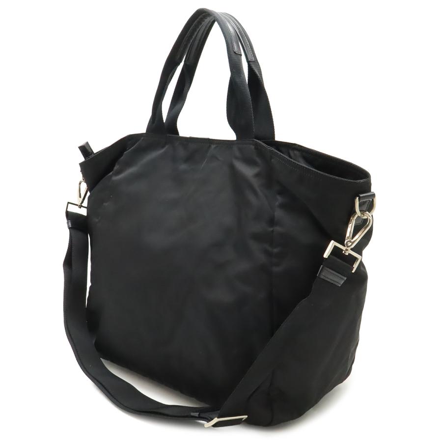 PRADA プラダ トライアングルロゴ トートバッグ ラージトート 2WAY ショルダーバッグ 斜め掛け ナイロン レザー NERO 黒 ブラック BR4051 | PRADA | 01