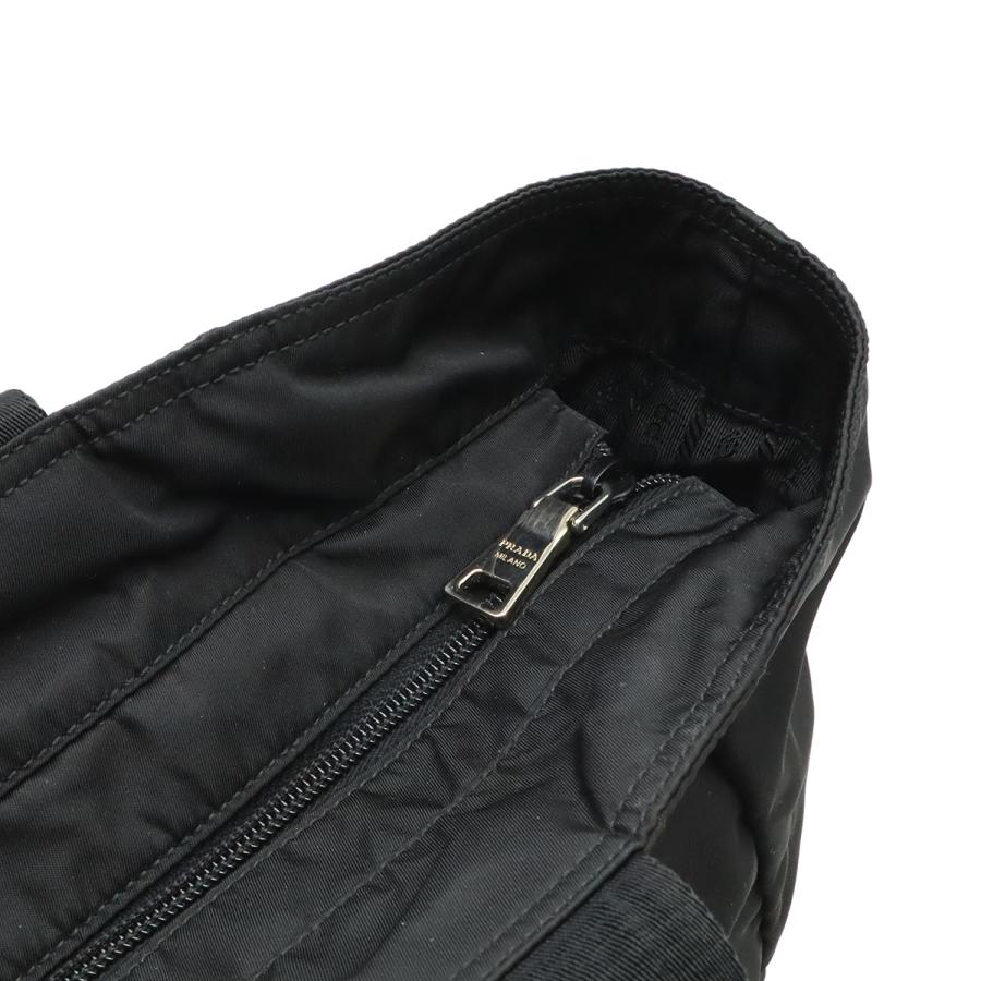 PRADA プラダ トライアングルロゴ トートバッグ ラージトート 2WAY ショルダーバッグ 斜め掛け ナイロン レザー NERO 黒 ブラック BR4051 | PRADA | 04