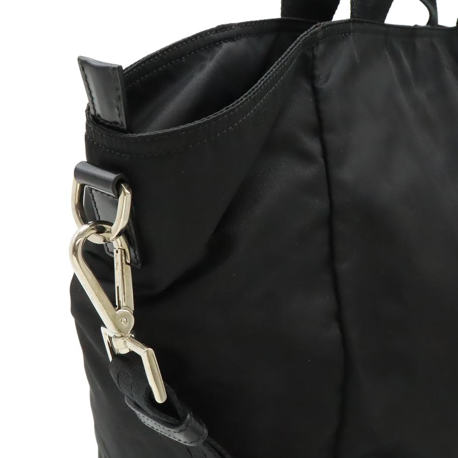 PRADA プラダ トライアングルロゴ トートバッグ ラージトート 2WAY ショルダーバッグ 斜め掛け ナイロン レザー NERO 黒 ブラック BR4051 | PRADA | 07