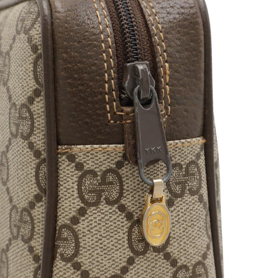 GUCCI グッチ オールドグッチ GGプラス シェリーライン クラッチバッグ セカンドバッグ PVC レザー ベージュ モカブラウン 010-378 | GUCCI | 03