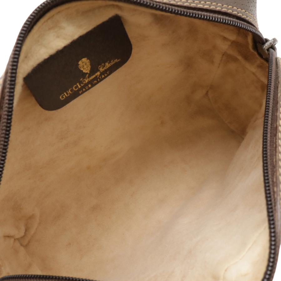GUCCI グッチ オールドグッチ GGプラス シェリーライン クラッチバッグ セカンドバッグ PVC レザー ベージュ モカブラウン 010-378 | GUCCI | 04