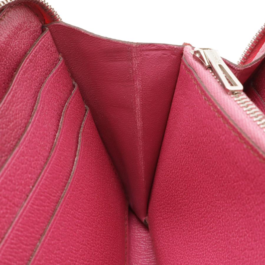HERMES エルメス アザップロング ラウンドファスナー 長財布 アリゲーター クロコダイル フューシャピンク シルバー金具 □P刻印 | HERMES | 06
