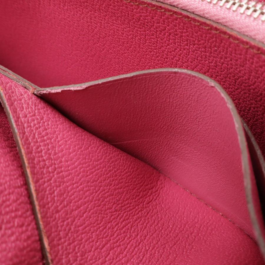 HERMES エルメス アザップロング ラウンドファスナー 長財布 アリゲーター クロコダイル フューシャピンク シルバー金具 □P刻印 | HERMES | 08