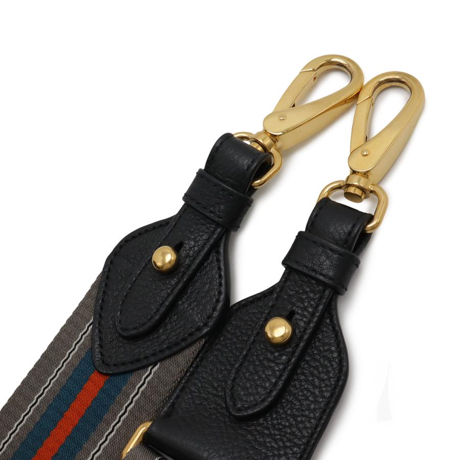 PRADA プラダ ヴィッテロ ダイノ ショルダーバッグ ストライプショルダー レザー NERO 黒 ブラック ゴールド金具 1BC052 | PRADA | 04
