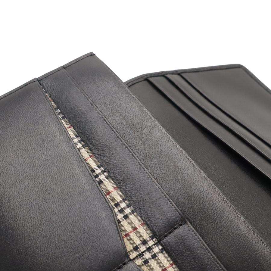 BURBERRY バーバリー ロゴ 2つ折長財布 二つ折り長財布 レザー ブラック 黒 | BURBERRY | 04