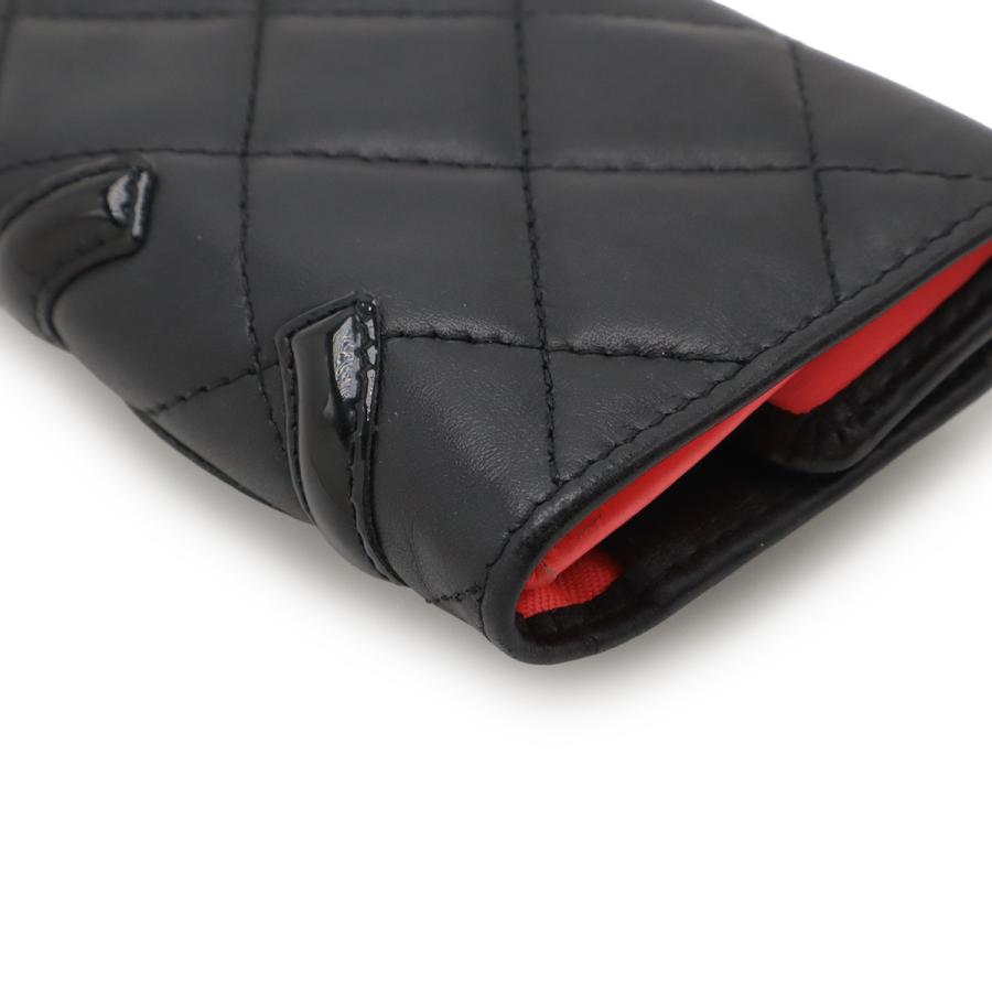 CHANEL シャネル カンボンライン キーケース 6連キーケース ソフトカーフ エナメル パテントレザー ブラック 黒 ピンク A26723 | CHANEL | 02