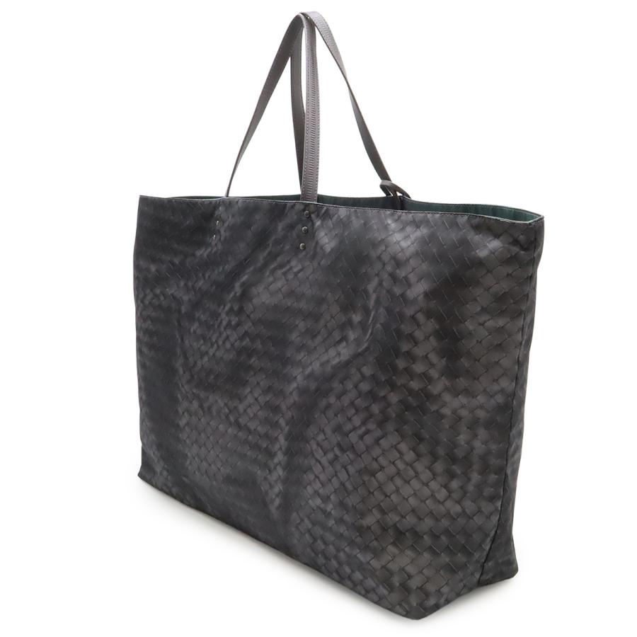 BOTTEGA VENETA ボッテガ ヴェネタ イントレッチオ リュージョン トートバッグ ショルダーバッグ ナイロン レザー グレー チャーム付き | BOTTEGA VENETA | 01