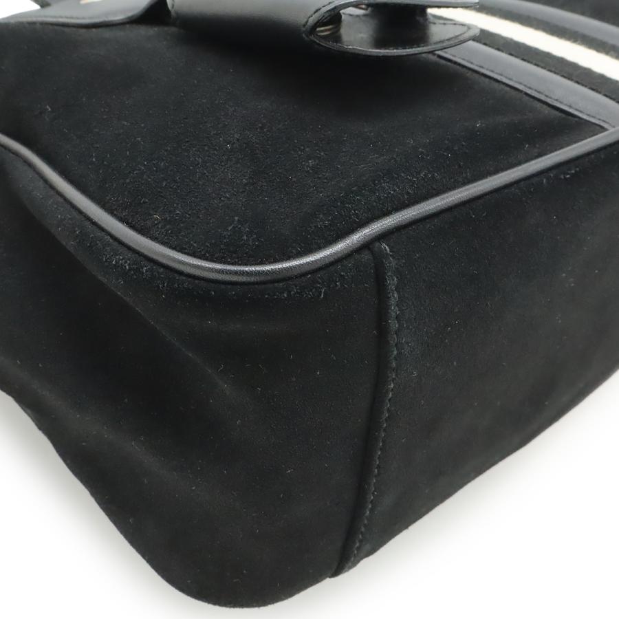 BALLY バリー トレインスポッティング ハンドバッグ スエード レザー ブラック 黒 ホワイト 白 | Bally | 02