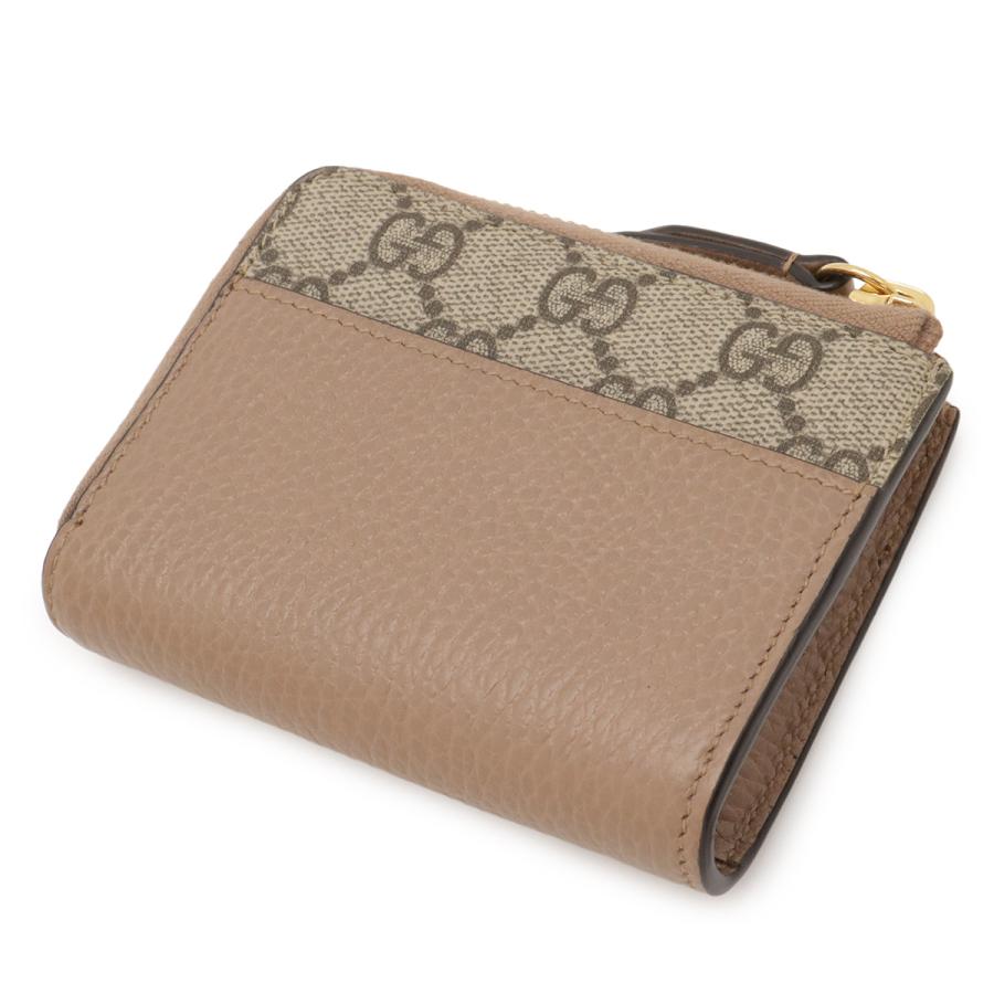 GUCCI グッチ GGマーモント GGスプリーム コンパクトウォレット L字ファスナー 財布 ピンクベージュ ベージュ ゴールド金具 658609 | GUCCI | 01