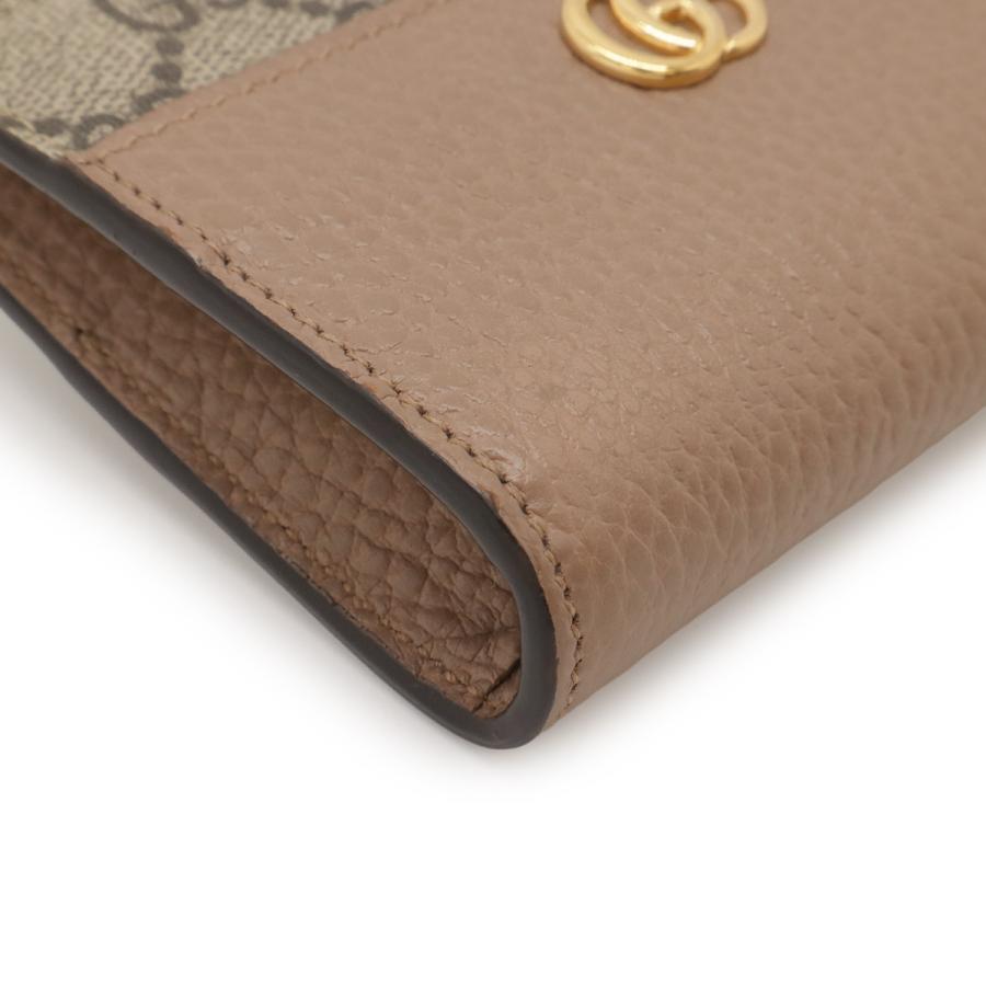GUCCI グッチ GGマーモント GGスプリーム コンパクトウォレット L字ファスナー 財布 ピンクベージュ ベージュ ゴールド金具 658609 | GUCCI | 02