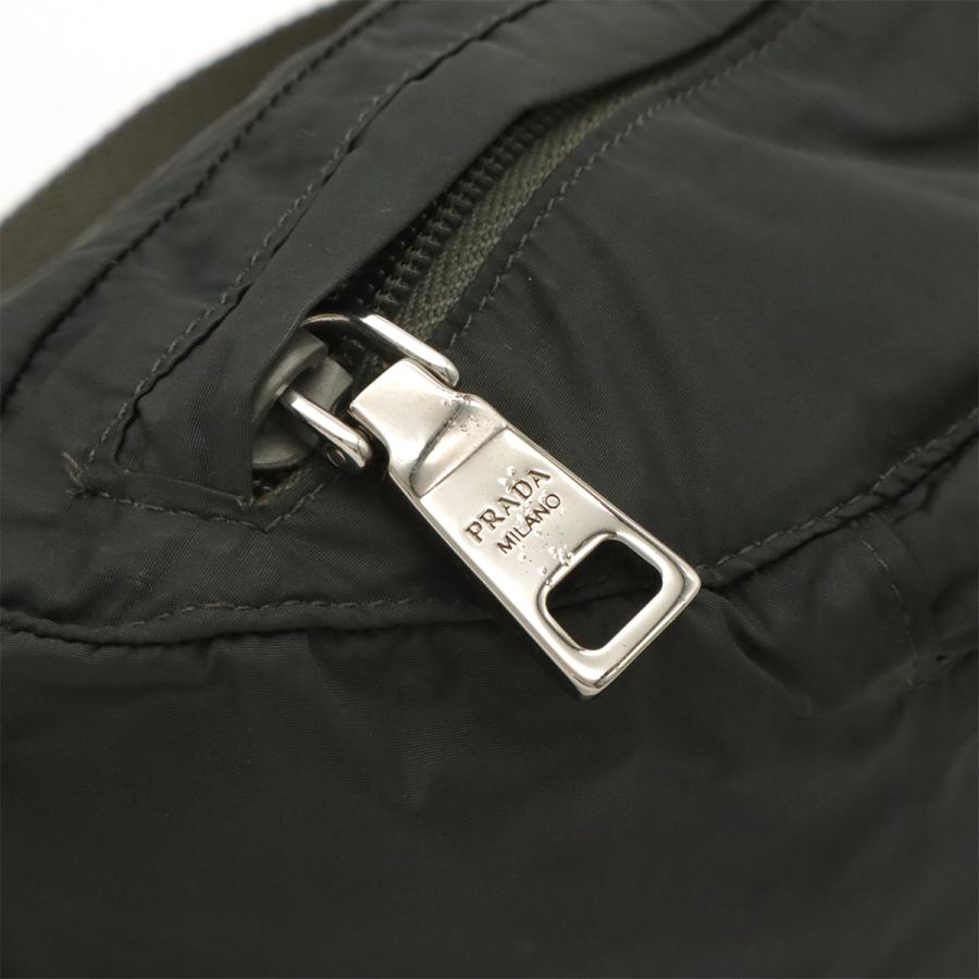 PRADA プラダ トライアングルロゴ ボディバッグ ウエストポーチ ウエストバッグ ヒップバッグ ナイロン グレー シルバー金具 | PRADA | 04