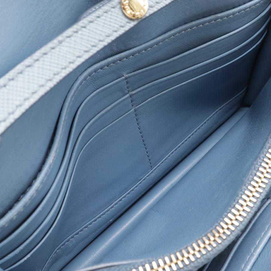 PRADA プラダ SAFFIANO サフィアーノ ショルダーウォレット ショルダーバッグ 2WAY クラッチバッグ レザー ライトブルー 水色 | PRADA | 04