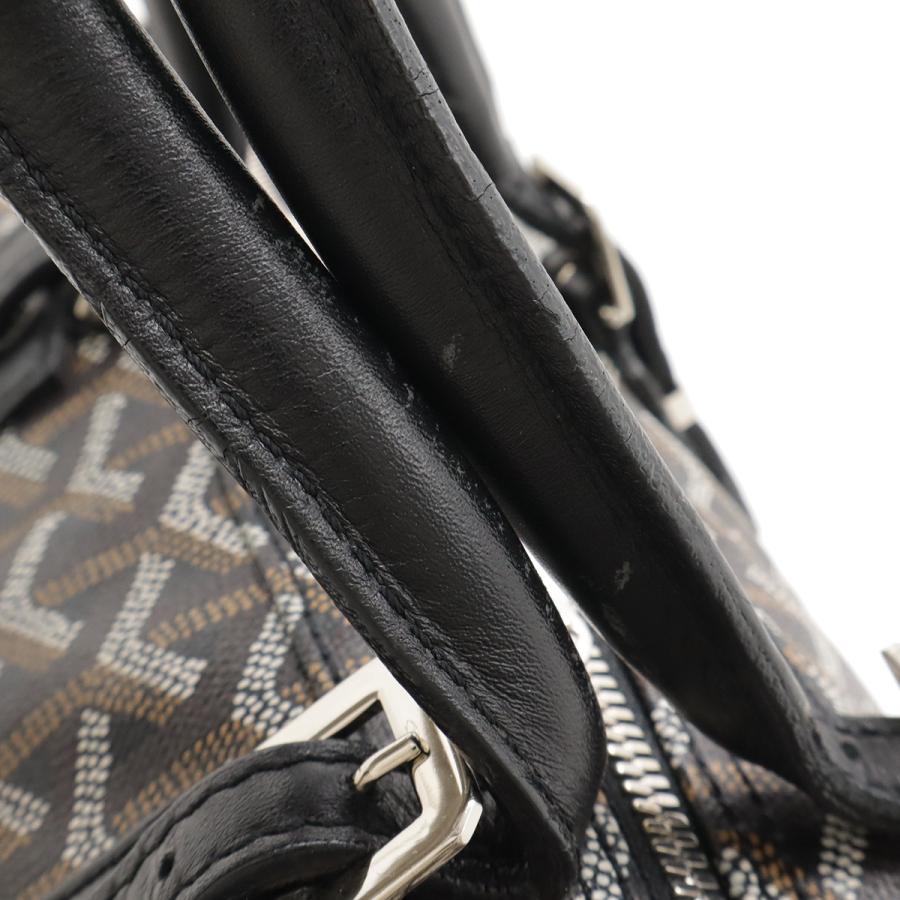 GOYARD ゴヤール クロワジュール40 ハンドバッグ ミニボストンバッグ ヘリンボーン柄 PVC ブラック 黒 ブラウン シルバー金具 | GOYARD | 04