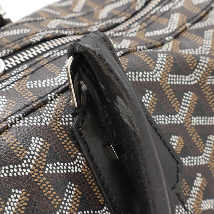 GOYARD ゴヤール クロワジュール40 ハンドバッグ ミニボストンバッグ ヘリンボーン柄 PVC ブラック 黒 ブラウン シルバー金具 | GOYARD | 05