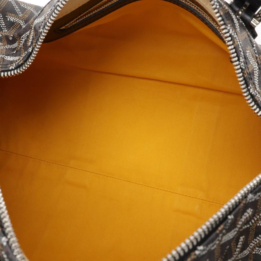GOYARD ゴヤール クロワジュール40 ハンドバッグ ミニボストンバッグ ヘリンボーン柄 PVC ブラック 黒 ブラウン シルバー金具 | GOYARD | 06