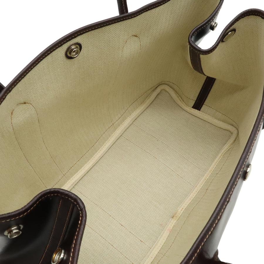 HERMES エルメス ガーデンパーティPM トートPM トートバッグ ハンドバッグ アマゾニア レザー ダークブラウン T刻印 | HERMES | 04