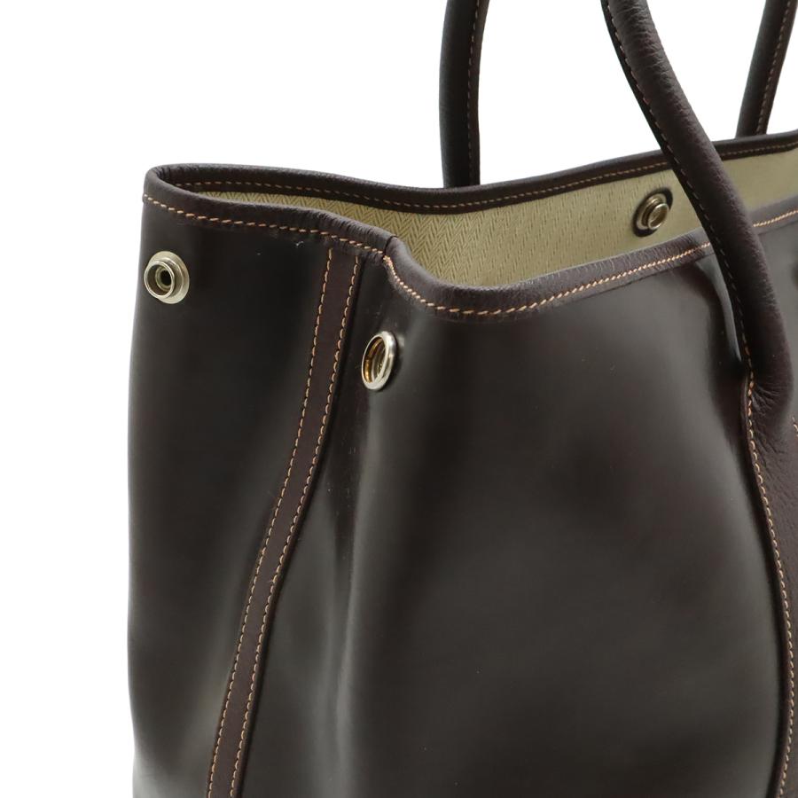 HERMES エルメス ガーデンパーティPM トートPM トートバッグ ハンドバッグ アマゾニア レザー ダークブラウン T刻印 | HERMES | 06
