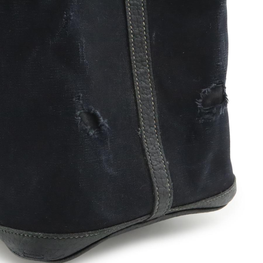 HERMES エルメス ガーデンパーティMM トートバッグ ハンドバッグ ショルダートート トワルオフィシエ レザー ブラック 黒 T刻印 | HERMES | 07