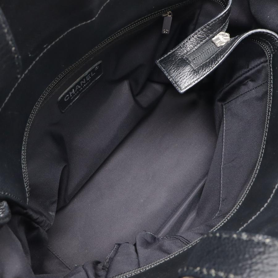 CHANEL シャネル パリビアリッツ トートPM トートバッグ ショルダーバッグ コーティングキャンバス レザー ブラック 黒 シルバー金具 | CHANEL | 06