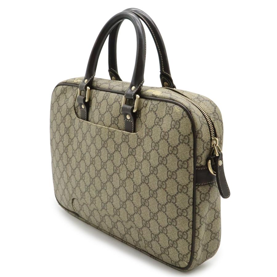 GUCCI グッチ GGスプリーム ビジネスバッグ ブリーフケース 書類カバン PVC レザー ベージュ ダークブラウン 茶 ゴールド金具 322287 | GUCCI | 01