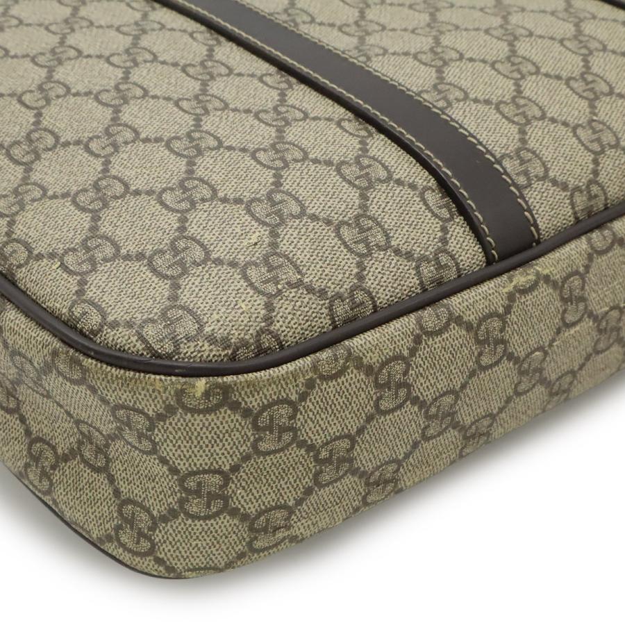GUCCI グッチ GGスプリーム ビジネスバッグ ブリーフケース 書類カバン PVC レザー ベージュ ダークブラウン 茶 ゴールド金具 322287 | GUCCI | 02