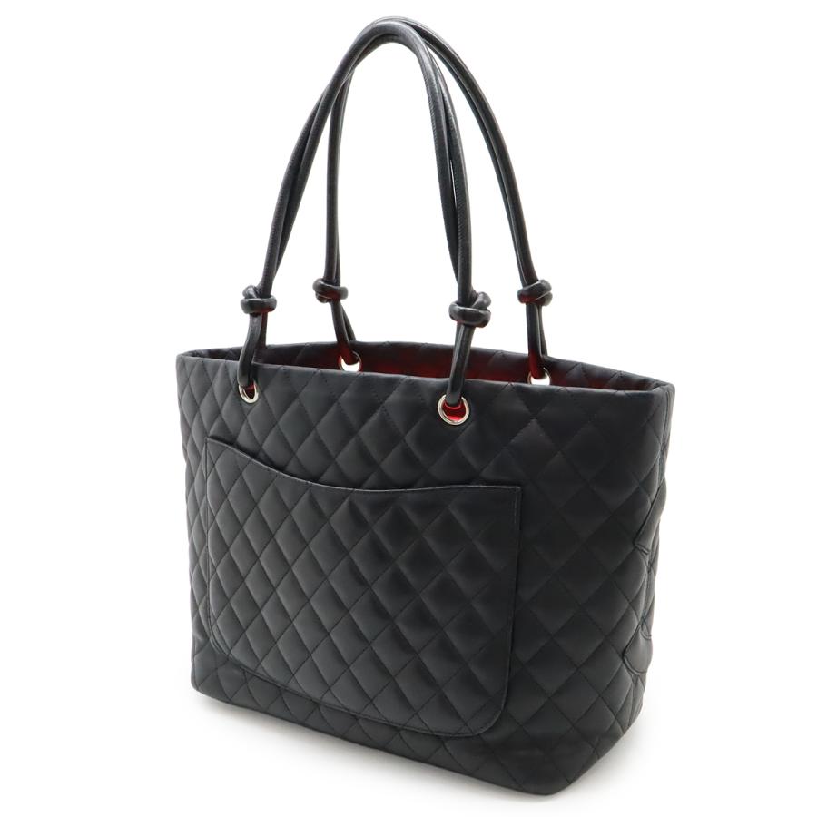 CHANEL シャネル カンボンライン ココマーク ラージトート トートバッグ ショルダーバッグ ソフトカーフ ブラック 黒 ピンク A25169 | CHANEL | 01
