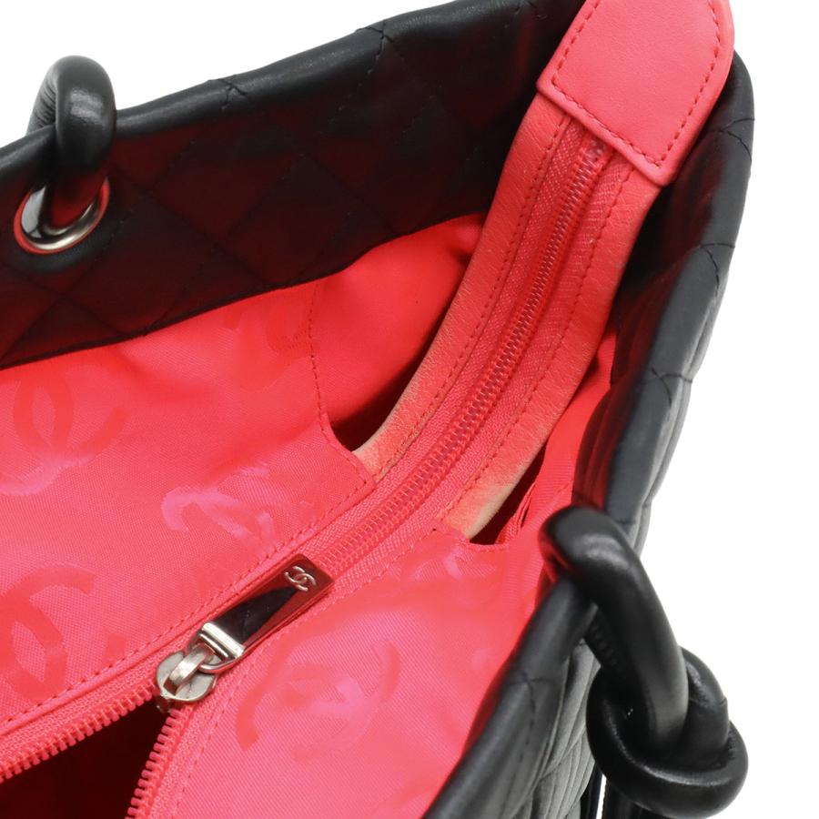 CHANEL シャネル カンボンライン ココマーク ラージトート トートバッグ ショルダーバッグ ソフトカーフ ブラック 黒 ピンク A25169 | CHANEL | 04