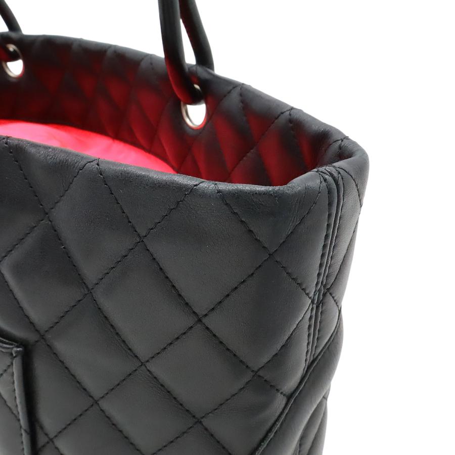 CHANEL シャネル カンボンライン ココマーク ラージトート トートバッグ ショルダーバッグ ソフトカーフ ブラック 黒 ピンク A25169 | CHANEL | 06
