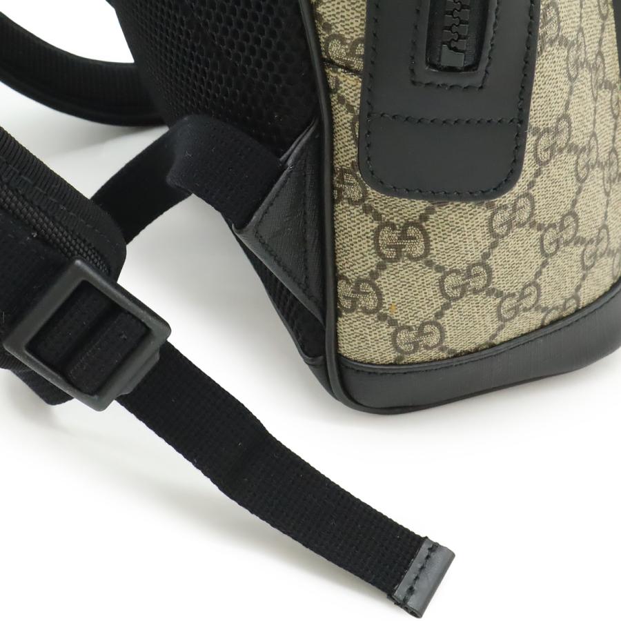 GUCCI グッチ GGスプリーム スモール バックパック リュックサック デイパック PVC レザー ベージュ ブラック 黒 429020 | GUCCI | 04