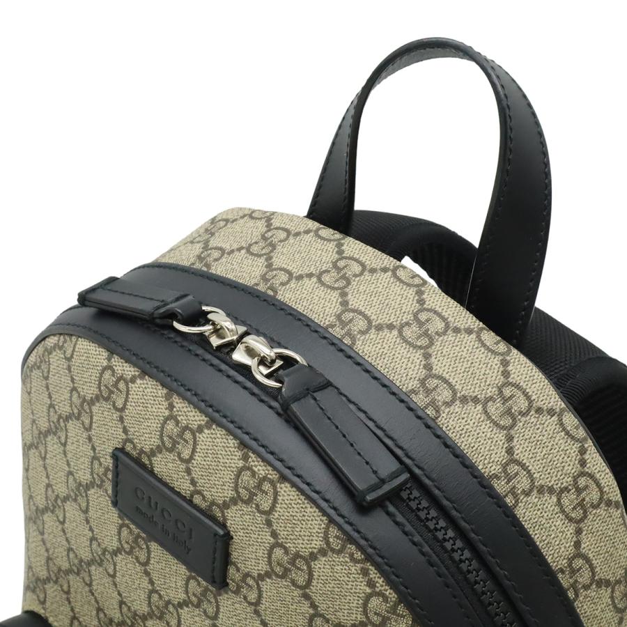 GUCCI グッチ GGスプリーム スモール バックパック リュックサック デイパック PVC レザー ベージュ ブラック 黒 429020 | GUCCI | 05