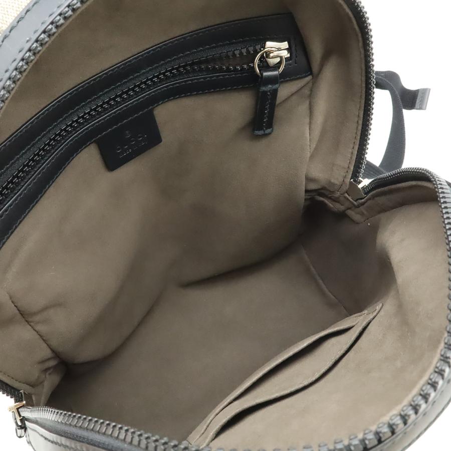 GUCCI グッチ GGスプリーム スモール バックパック リュックサック デイパック PVC レザー ベージュ ブラック 黒 429020 | GUCCI | 06