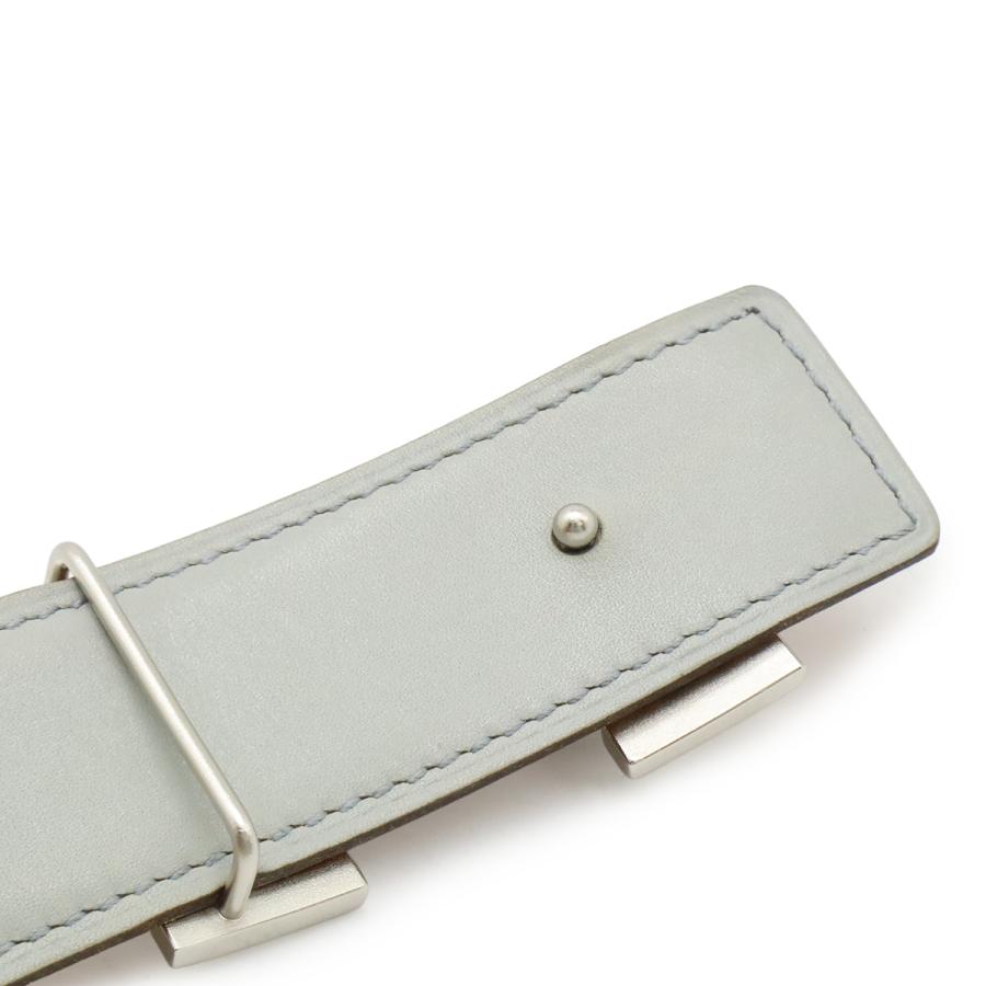 HERMES エルメス Hベルト Hバックル リバーシブル レザー ライトブラウン ライトグレー シルバー金具 #75 □H刻印 | HERMES | 03