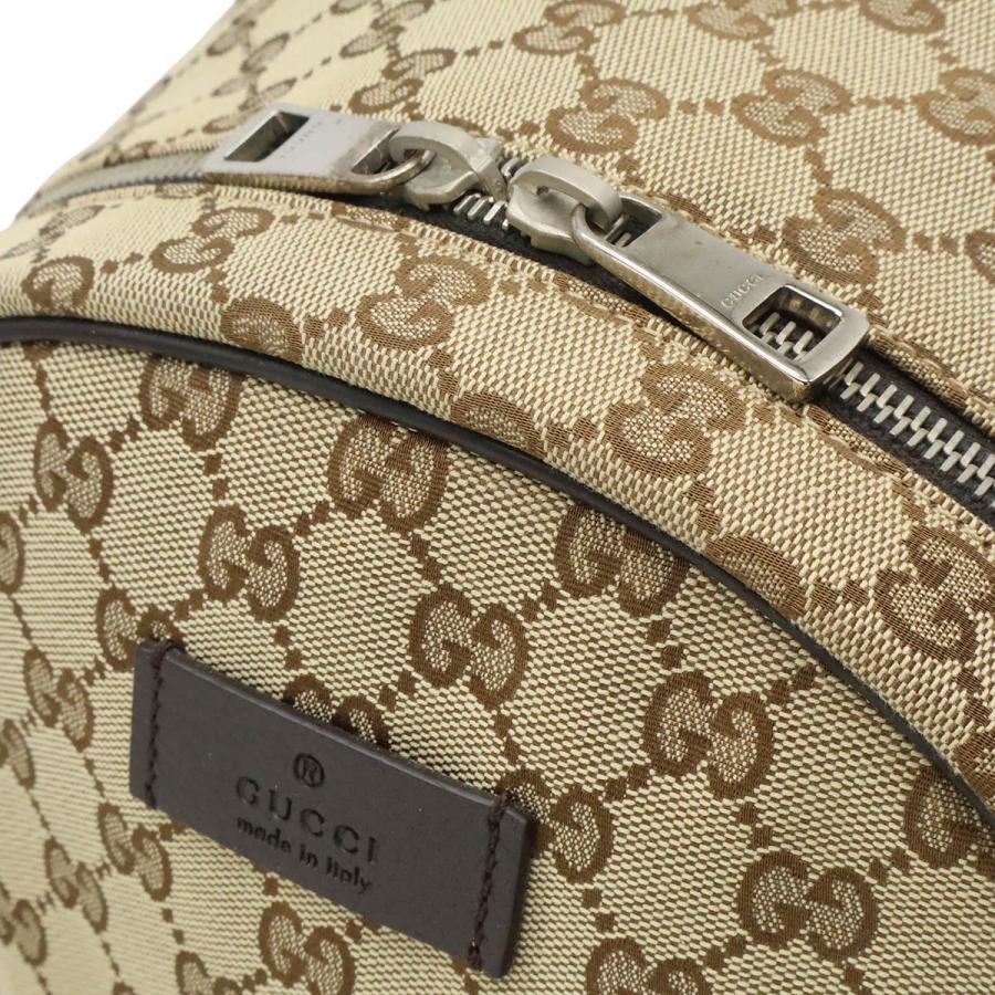 GUCCI グッチ GGキャンバス リュックサック バックパック デイパック レザー ベージュ ダークブラウン 茶 アウトレット品 449906 | GUCCI | 05