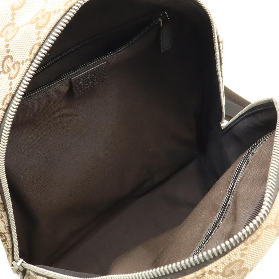 GUCCI グッチ GGキャンバス リュックサック バックパック デイパック レザー ベージュ ダークブラウン 茶 アウトレット品 449906 | GUCCI | 06